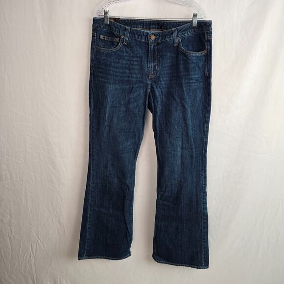 1969 Boot Cut Jeans Women's 16 Regular Blue Dark Wash - Picture 1 of 16